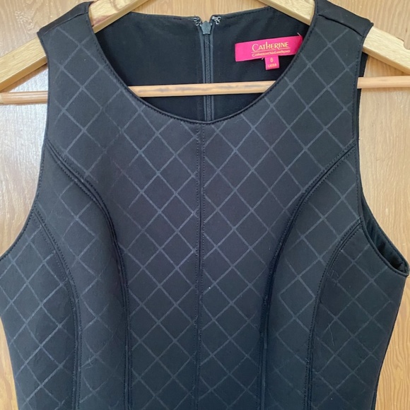 Stretch Catherine / Catherine Malandrino A-Line Black Dress - Sleeveless - Picture 5 of 6